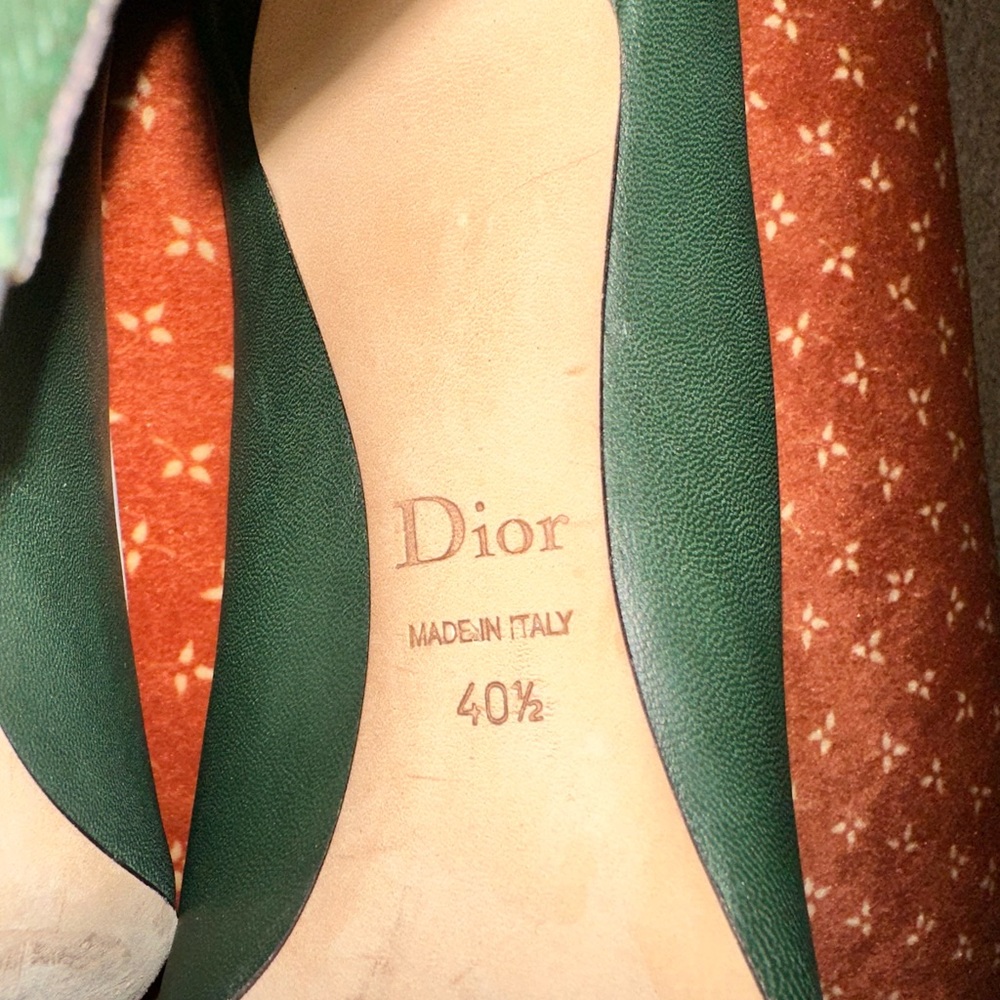 New! Dior Chromatic Pump 10cm Perle. Hunter Green. Size 40.5 (10.5) - Picture 6 of 7